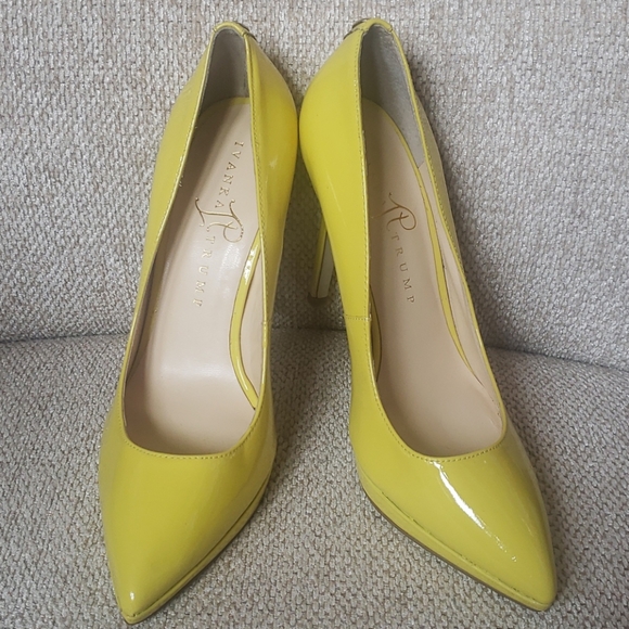 Ivanka Trump Shoes - Ivanka Trump leather bright yellow pumps